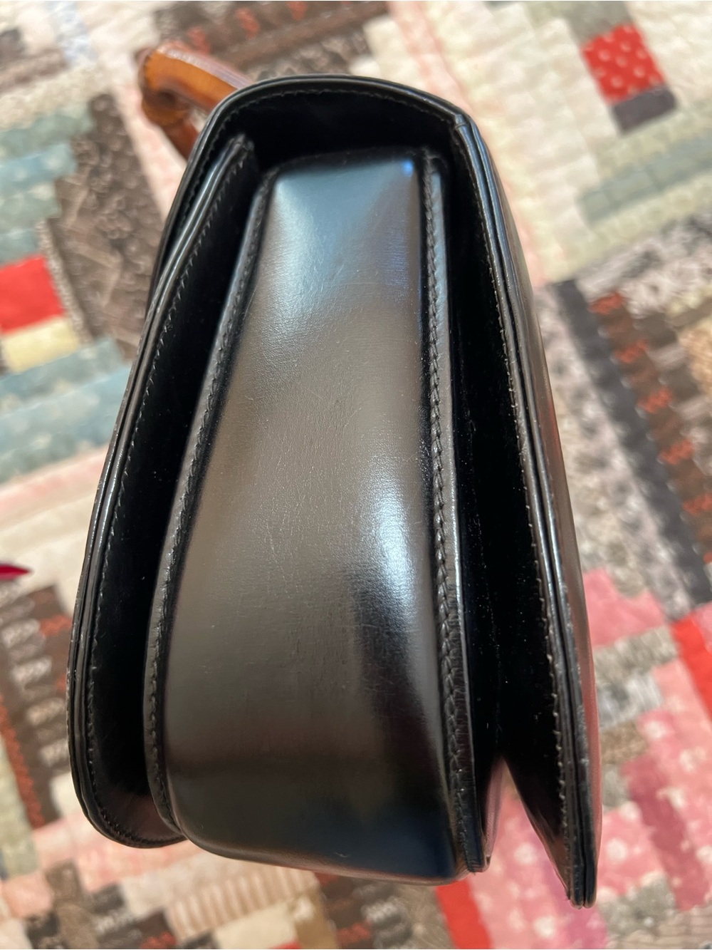 Gucci Black Leather Bamboo Top Handle - Picture 4 of 12
